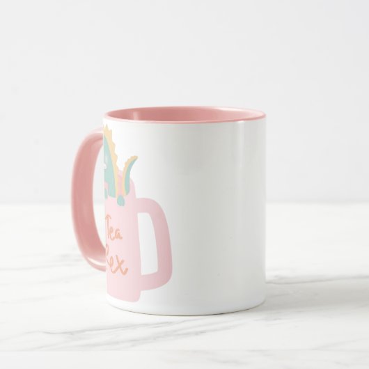 Niedlich Tea-Rex Dinosaur Tasse (Vorderseite Links)