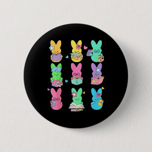 Niedlich Teacher Bunny Rabbit Reading Osterbunnies Button