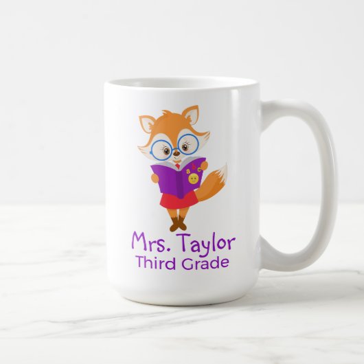 Niedlich Teacher Fox Kaffeetasse (Rechts)