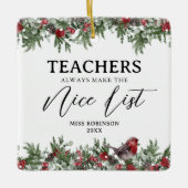 Niedlich Teacher-Geschenk Weihnachten Keramikornament (Vorderseite)