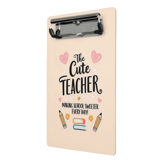 Niedlich Teacher Mini-Zwischenablage Mini Klemmbrett (Gewinkelt2)