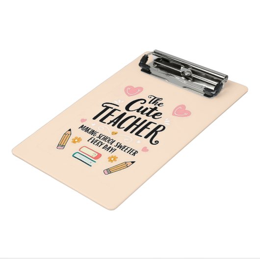 Niedlich Teacher Mini-Zwischenablage Mini Klemmbrett (Gewinkelt3)