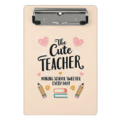Niedlich Teacher Mini-Zwischenablage Mini Klemmbrett (Vorderseite)