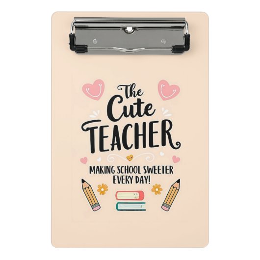Niedlich Teacher Mini-Zwischenablage Mini Klemmbrett (Vorderseite)
