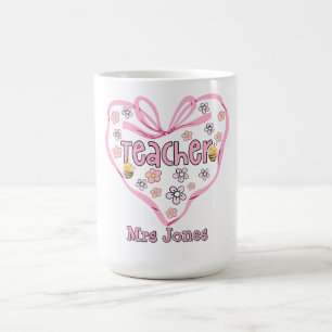 Niedlich Teacher Pink Coquette Herzerbauch Kaffeetasse