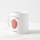 Niedlich Teacher Red Apple Personalisiert Kaffeetasse (Vorderseite Links)