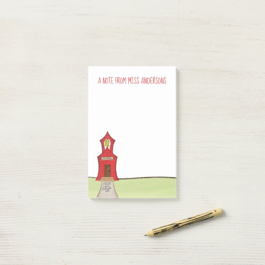 Niedlich Teacher School Stilvolle Schulklasse Post-it Klebezettel (Auf Schreibtisch)