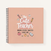 Niedlich Teacher Spiral Notebook Notizblock (Vorderseite)