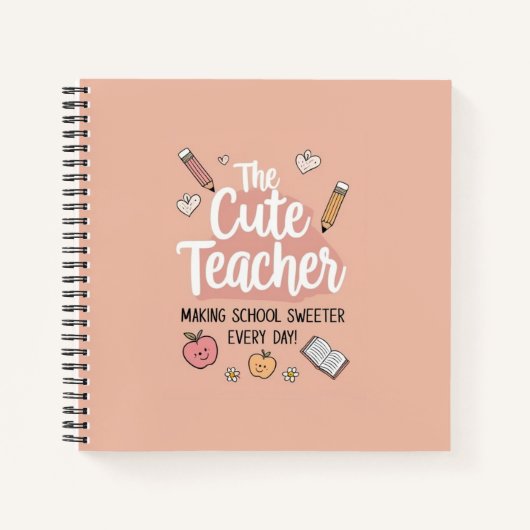 Niedlich Teacher Spiral Notebook Notizblock (Vorderseite)