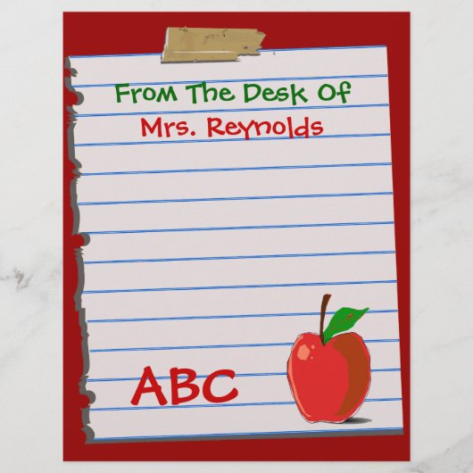 Niedlich Teacher Stationery (Vorderseite)