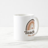 Niedlich Teacher Wertschätzung Boho Moderner Regen Kaffeetasse (VorderseiteRechts)
