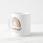Niedlich Teacher Wertschätzung Boho Moderner Regen Kaffeetasse (Vorderseite Links)