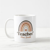 Niedlich Teacher Wertschätzung Boho Moderner Regen Kaffeetasse (Links)