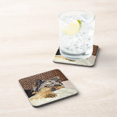 Niedlich Teacup Yorkie Yorkshire Terrier Digital Getränkeuntersetzer (Rechte Seite)