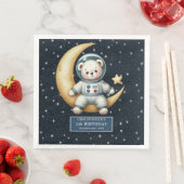 Niedlich Teddy Astronaut Boy Birthday Party Napkin Serviette (Beispiel)
