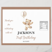 Niedlich Teddy Balloon Beary Birthday Chip Bag Wra Flyer (Vorne)