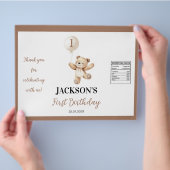 Niedlich Teddy Balloon Beary Birthday Chip Bag Wra Flyer (Hand)