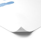 Niedlich Teddy Bär Blue Balloons Boy Name Poster (Ecke)