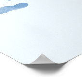 Niedlich Teddy Bär Blue Balloons Boy Name Poster (Ecke)