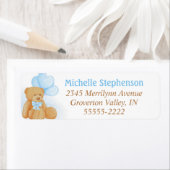 Niedlich Teddy Bar Blue Heart Balloons (Insitu)