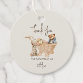 Niedlich Teddy Bär, Bunny Baby Dusche Danke Geschenkanhänger