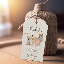 Niedlich Teddy Bär, Bunny Baby Dusche Danke Geschenkanhänger