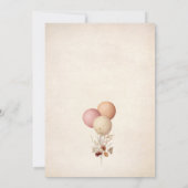 Niedlich Teddy Bar Fall Pumpkins Girl Geburtstag Einladung (Rückseite)