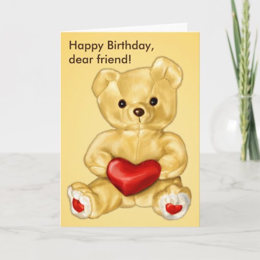 Niedlich Teddy Bar Hypnotist Friend Geburtstag Karte (Vorderseite)