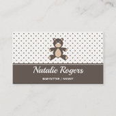 Niedlich Teddy Bar Kinder Babysitter Beruflich Bro Visitenkarte (Vorderseite)