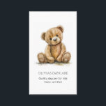 Niedlich Teddy Bären Cub Kinderbetreuung Kinderbet Visitenkarte<br><div class="desc">Niedliche whimsical Aquarell Teddy haben Visitenkarten für Kinderbetreuung,  Kinderbetreuung,  Kinderbetreuung oder Zuhause Kinderbetreuung.</div>