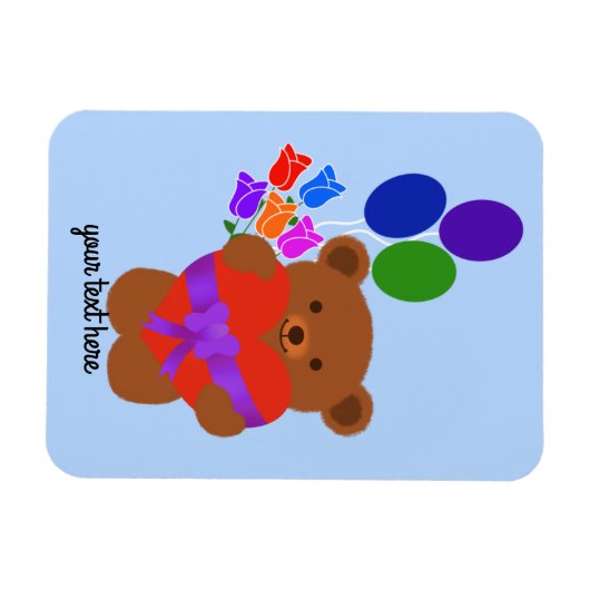 Niedlich Teddy Bear #3 Magnet (Horizontal)