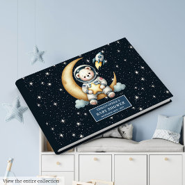 Niedlich Teddy Bear Astronaut Gästebuch Baby Boy