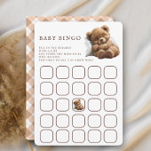 Niedlich Teddy Bear Baby Bingo Game Einladung