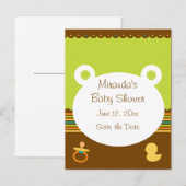 Niedlich Teddy Bear Baby Dusche Postkarte (Vorne/Hinten)
