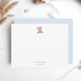 Niedlich Teddy Bear Baby Junge Danke Karte