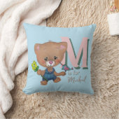 Niedlich Teddy Bear Baby Light Blue Kissen (Decke)