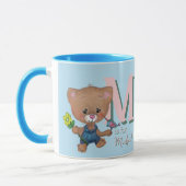 Niedlich Teddy Bear Baby Light Blue Tasse (Links)