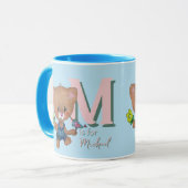Niedlich Teddy Bear Baby Light Blue Tasse (Vorderseite Links)