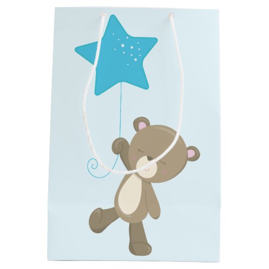 Niedlich Teddy Bear Baby Mittlere Geschenktüte (Rückseite)