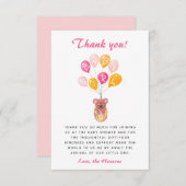 Niedlich Teddy Bear Balloon Babydusche Danke (Vorne/Hinten)