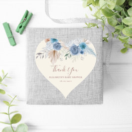 Niedlich Teddy Bear Balloon Blue Rose Boho Floral Herz-Aufkleber