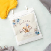Niedlich Teddy Bear Balloon Boho Blue Rose Babydus Geschenktütchen
