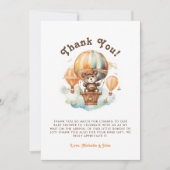 Niedlich Teddy Bear Balloons Babydusche Vielen Dan Einladung (Vorderseite)