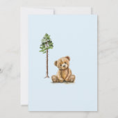 Niedlich Teddy Bear Blue Baby Baby Baby Baby Showd Einladung (Rückseite)