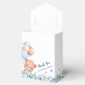 Niedlich Teddy Bear Blue Ballons Boys Baby Dusche Geschenkschachtel (Geöffnet)
