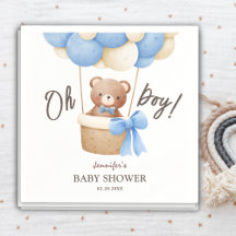 Niedlich Teddy Bear Blue Balloon | Boy Baby Dusche
