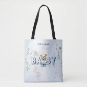 Niedlich Teddy Bear Blue Floral Beautiful Tasche (Vorderseite)