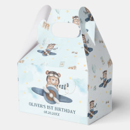 Niedlich Teddy Bear Blue Flugzeug Boy Birthday New Geschenkschachtel