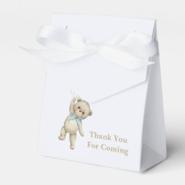 Niedlich Teddy Bear Blue Gold Abstrakt Danke Geschenkschachtel