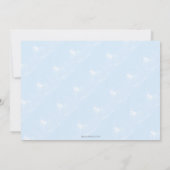 Niedlich Teddy Bear Blue Heart Boy Baby Dusche Einladung (Rückseite)